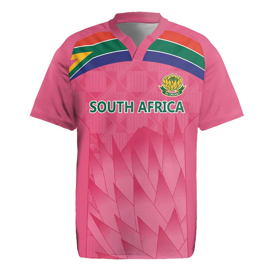 South Africa Cricket Custom Rugby Jersey Proteas Pink - Wonder Print Shop