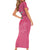 South Africa Cricket Custom Short Sleeve Bodycon Dress Proteas Pink - Wonder Print Shop