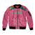 South Africa Cricket Custom Sleeve Zip Bomber Jacket Proteas Pink - Wonder Print Shop