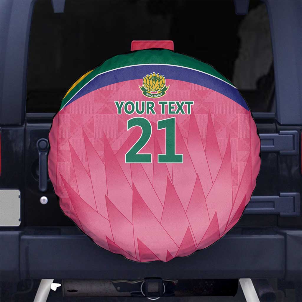 South Africa Cricket Custom Spare Tire Cover Proteas Pink - Wonder Print Shop