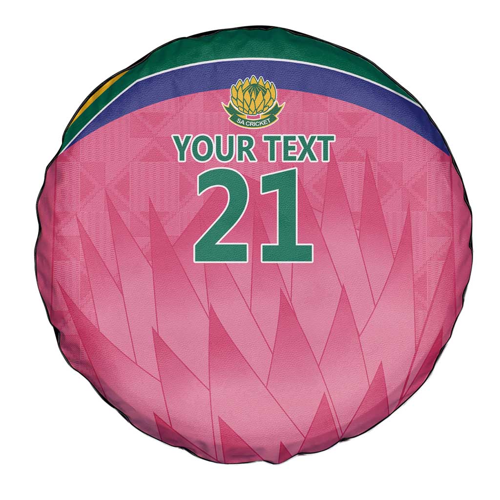 South Africa Cricket Custom Spare Tire Cover Proteas Pink - Wonder Print Shop