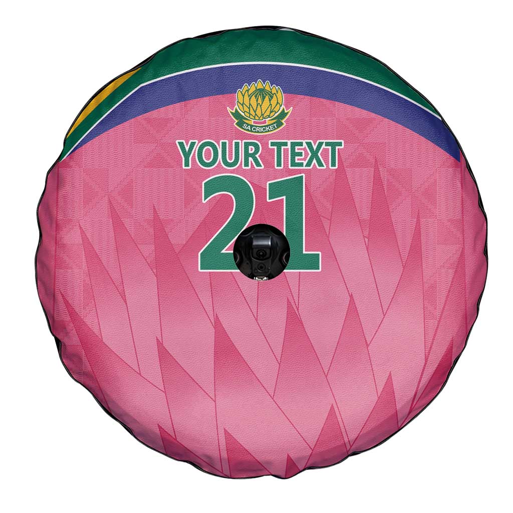 South Africa Cricket Custom Spare Tire Cover Proteas Pink - Wonder Print Shop