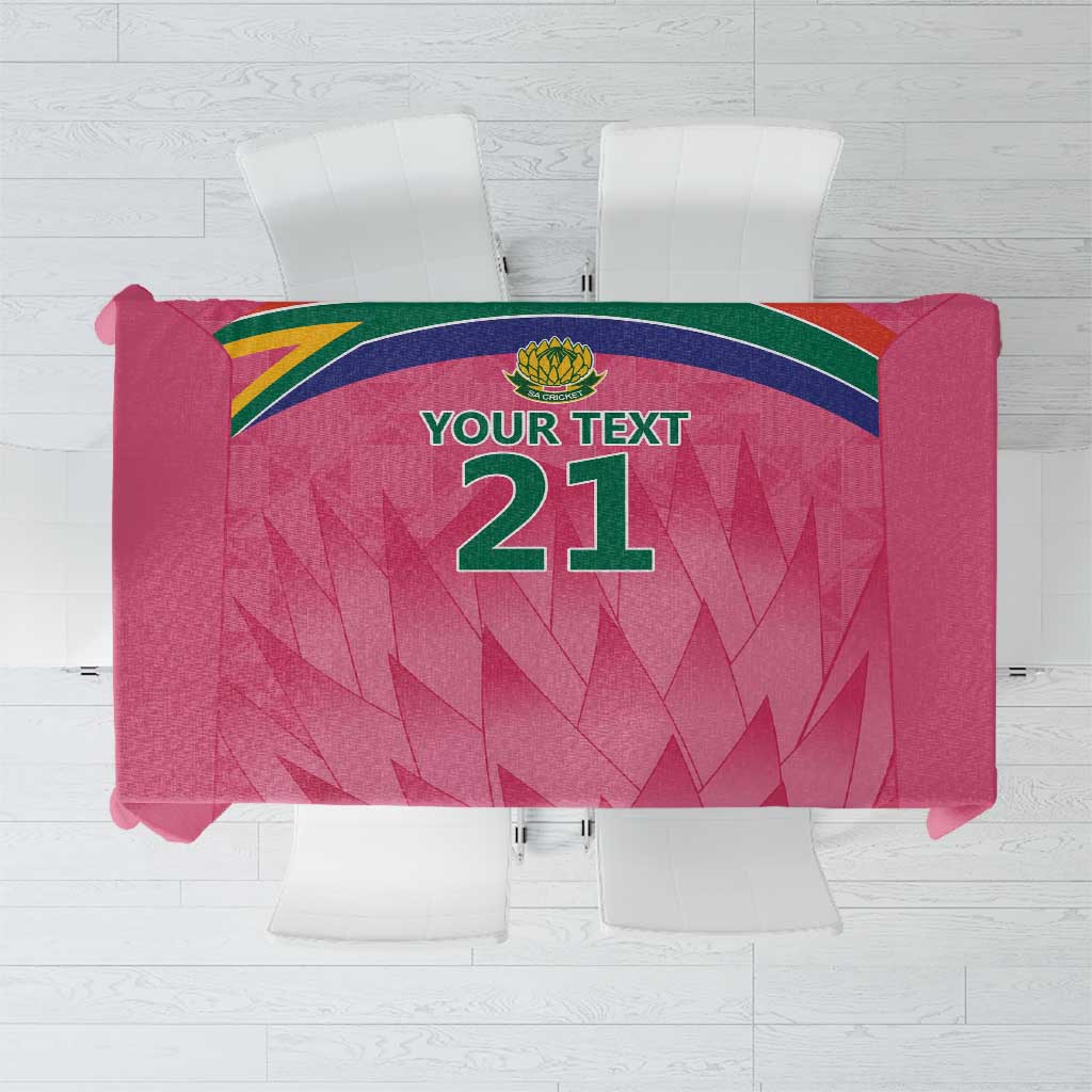 South Africa Cricket Custom Tablecloth Proteas Pink - Wonder Print Shop