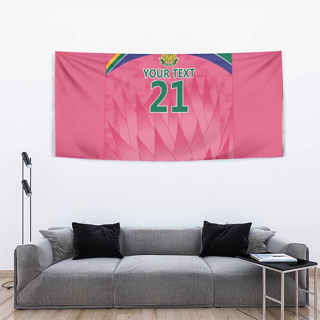 South Africa Cricket Custom Tapestry Proteas Pink - Wonder Print Shop