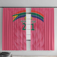 South Africa Cricket Custom Window Curtain Proteas Pink - Wonder Print Shop