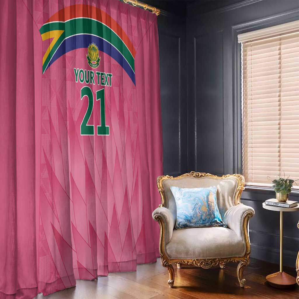 South Africa Cricket Custom Window Curtain Proteas Pink - Wonder Print Shop