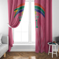South Africa Cricket Custom Window Curtain Proteas Pink - Wonder Print Shop