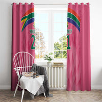South Africa Cricket Custom Window Curtain Proteas Pink - Wonder Print Shop