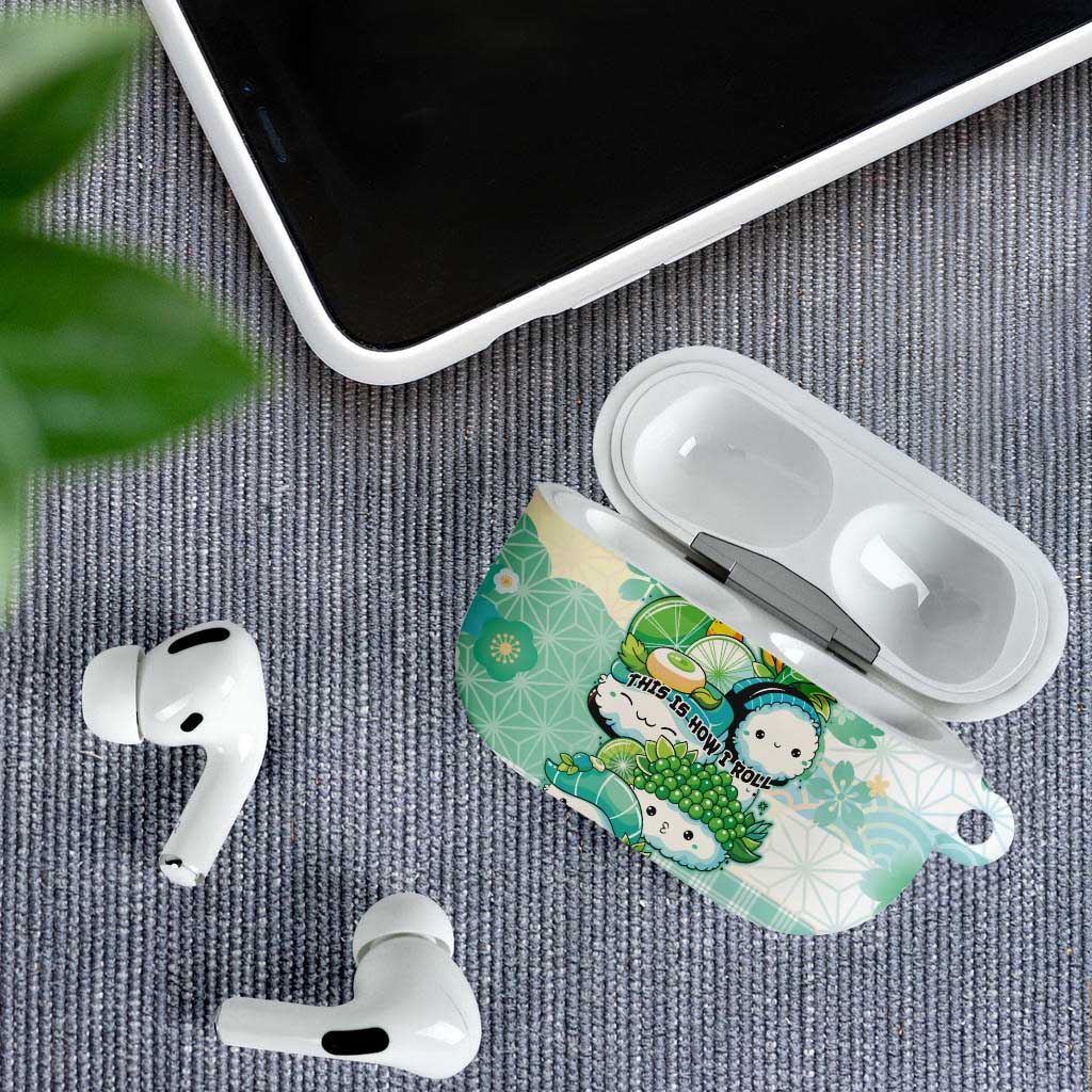 Japanese Kawaii Sushi AirPods Case Green Wagara Palaka This Is How I Roll - Wonder Print Shop