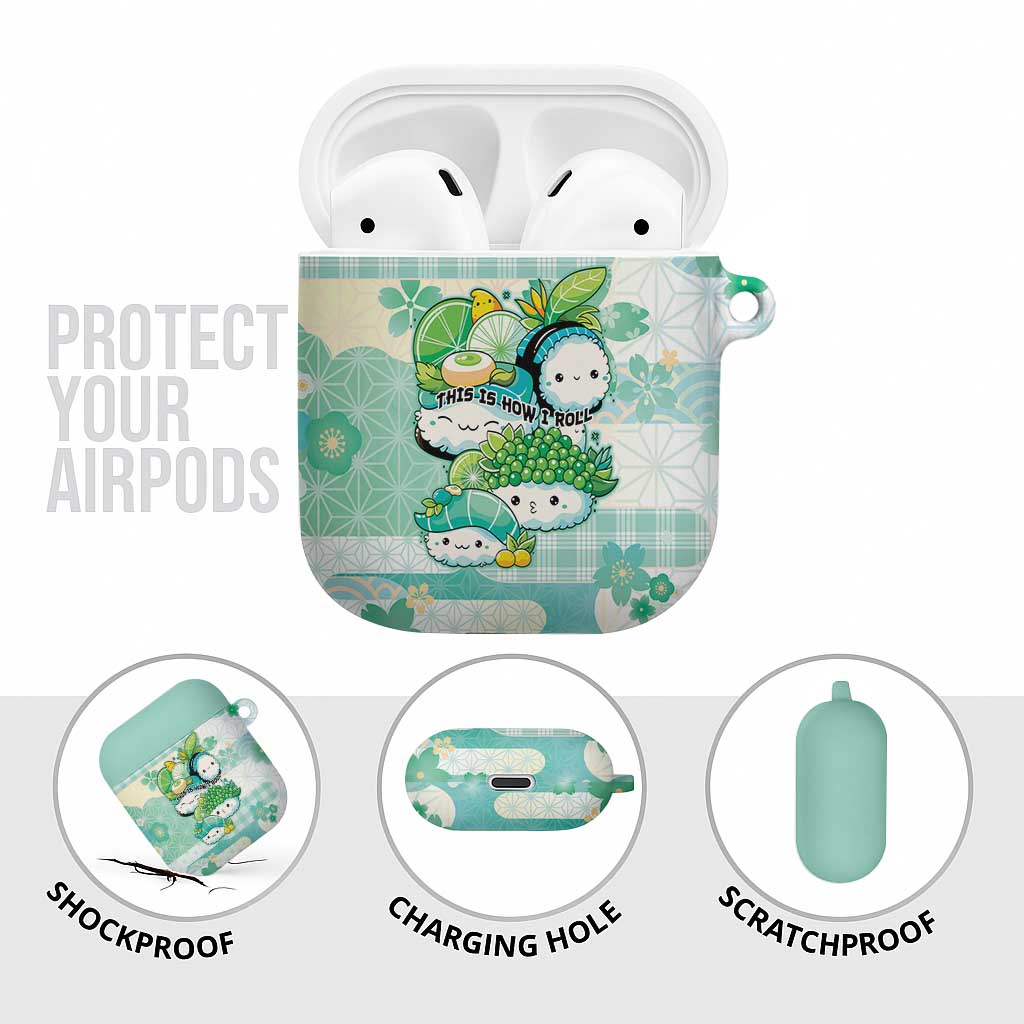 Japanese Kawaii Sushi AirPods Case Green Wagara Palaka This Is How I Roll - Wonder Print Shop