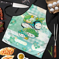 Japanese Kawaii Sushi Apron Green Wagara Palaka This Is How I Roll - Wonder Print Shop