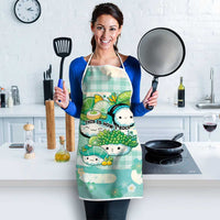 Japanese Kawaii Sushi Apron Green Wagara Palaka This Is How I Roll - Wonder Print Shop