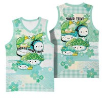 Personalized Japanese Kawaii Sushi Basketball Jersey Green Wagara Palaka This Is How I Roll - Wonder Print Shop