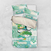 Japanese Kawaii Sushi Bedding Set Green Wagara Palaka This Is How I Roll - Wonder Print Shop