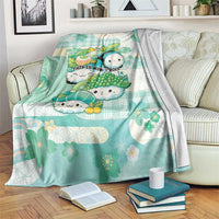 Japanese Kawaii Sushi Blanket Green Wagara Palaka This Is How I Roll - Wonder Print Shop