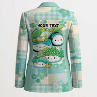 Personalized Japanese Kawaii Sushi Blazer Green Wagara Palaka This Is How I Roll - Wonder Print Shop