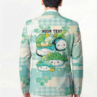 Personalized Japanese Kawaii Sushi Blazer Green Wagara Palaka This Is How I Roll - Wonder Print Shop