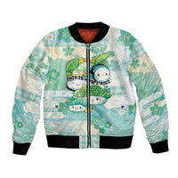 Personalized Japanese Kawaii Sushi Bomber Jacket Green Wagara Palaka This Is How I Roll - Wonder Print Shop