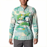 Personalized Japanese Kawaii Sushi Button Sweatshirt Green Wagara Palaka This Is How I Roll - Wonder Print Shop