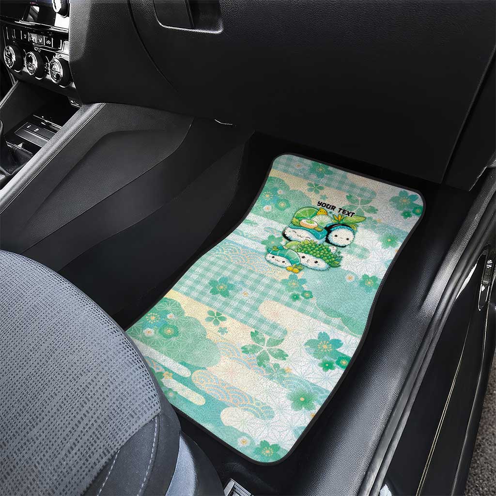 Personalized Japanese Kawaii Sushi Car Mats Green Wagara Palaka This Is How I Roll - Wonder Print Shop