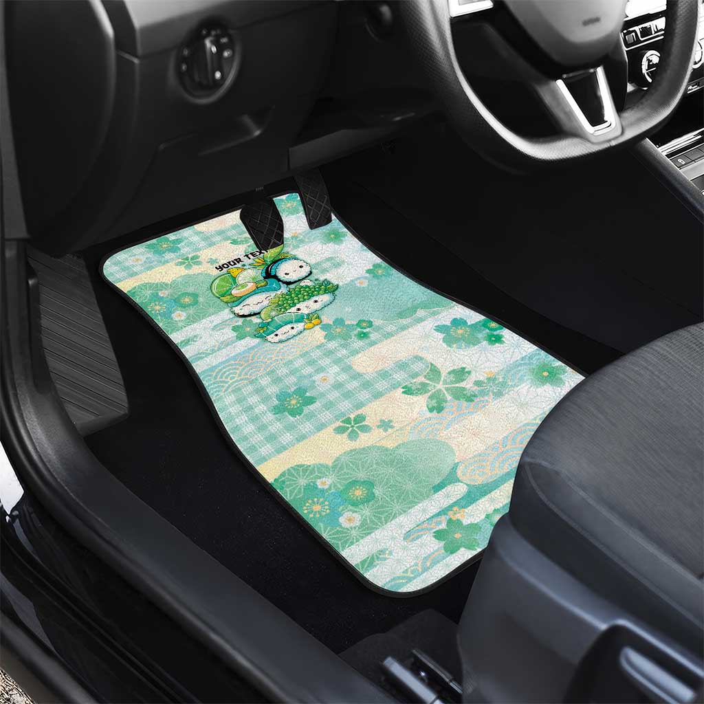 Personalized Japanese Kawaii Sushi Car Mats Green Wagara Palaka This Is How I Roll - Wonder Print Shop