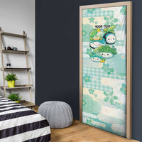Personalized Japanese Kawaii Sushi Door Cover Green Wagara Palaka This Is How I Roll - Wonder Print Shop