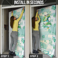 Personalized Japanese Kawaii Sushi Door Cover Green Wagara Palaka This Is How I Roll - Wonder Print Shop