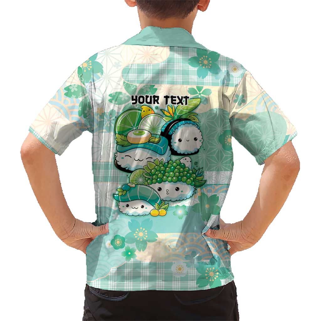 Personalized Japanese Kawaii Sushi Family Matching Mermaid Dress and Hawaiian Shirt Green Wagara Palaka This Is How I Roll