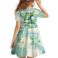 Personalized Japanese Kawaii Sushi Family Matching Short Sleeve Bodycon Dress and Hawaiian Shirt Green Wagara Palaka This Is How I Roll