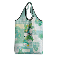 Japanese Kawaii Sushi Grocery Bag Green Wagara Palaka This Is How I Roll - Wonder Print Shop