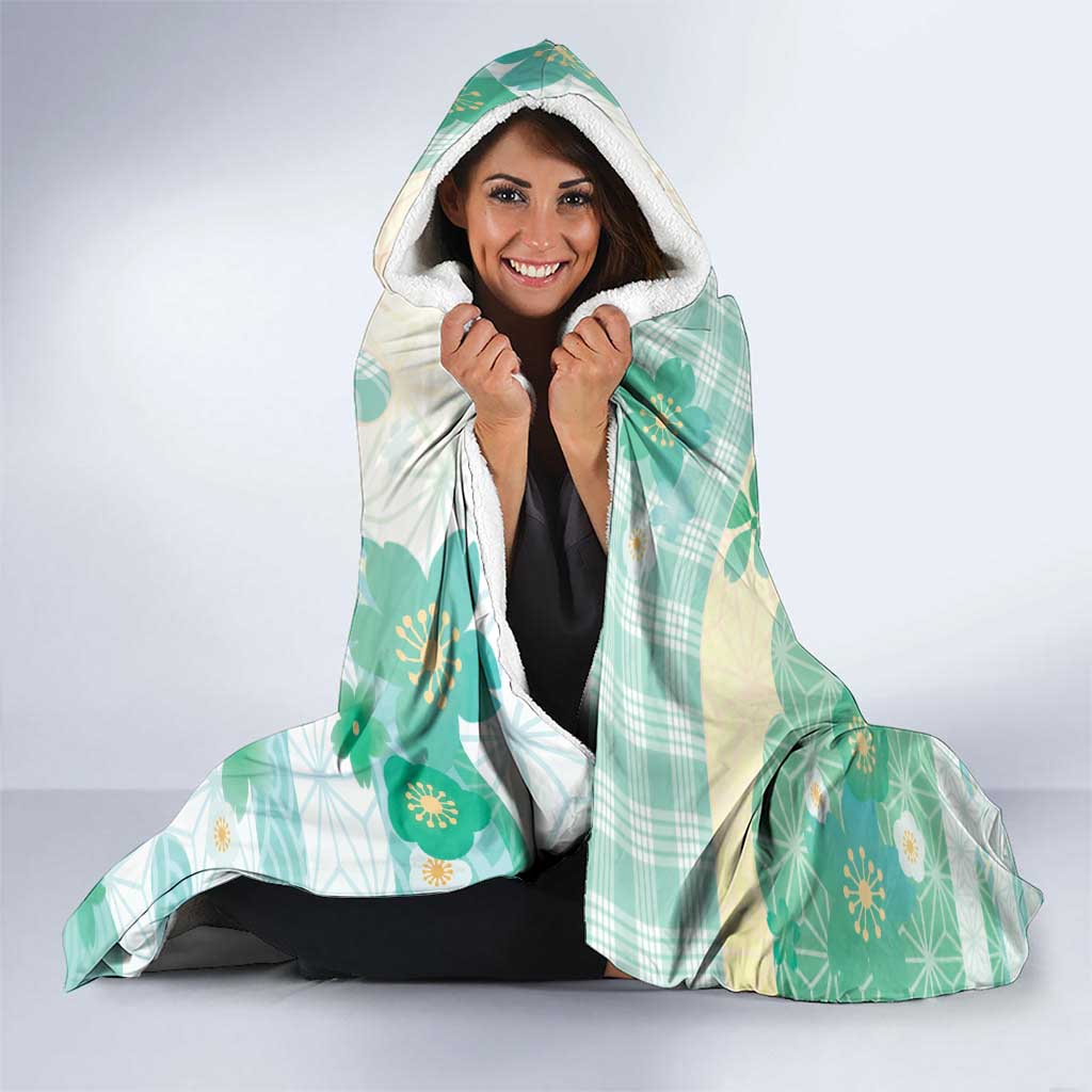 Japanese Kawaii Sushi Hooded Blanket Green Wagara Palaka This Is How I Roll - Wonder Print Shop