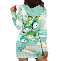 Personalized Japanese Kawaii Sushi Hoodie Dress Green Wagara Palaka This Is How I Roll - Wonder Print Shop