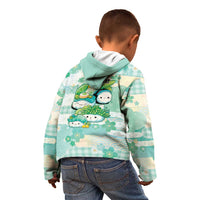 Personalized Japanese Kawaii Sushi Kid Hoodie Green Wagara Palaka This Is How I Roll - Wonder Print Shop