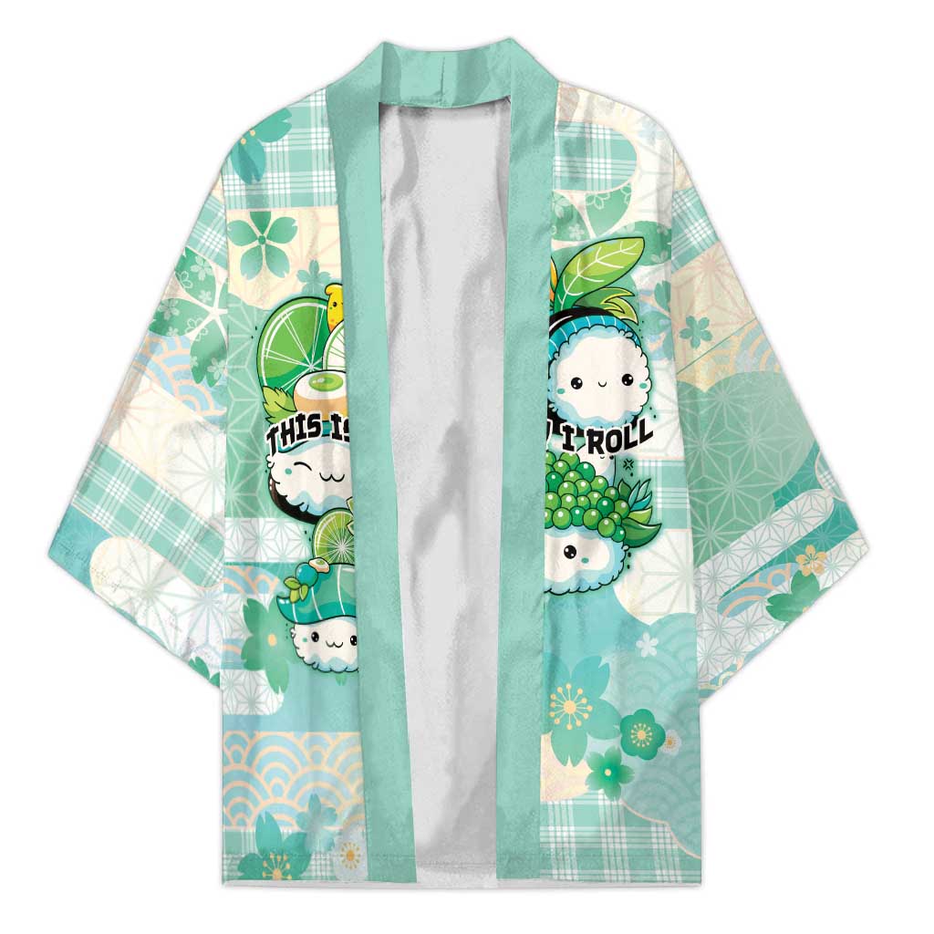 Personalized Japanese Kawaii Sushi Kimono Green Wagara Palaka This Is How I Roll - Wonder Print Shop