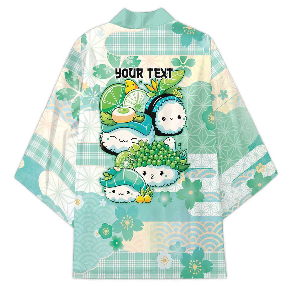 Personalized Japanese Kawaii Sushi Kimono Green Wagara Palaka This Is How I Roll - Wonder Print Shop