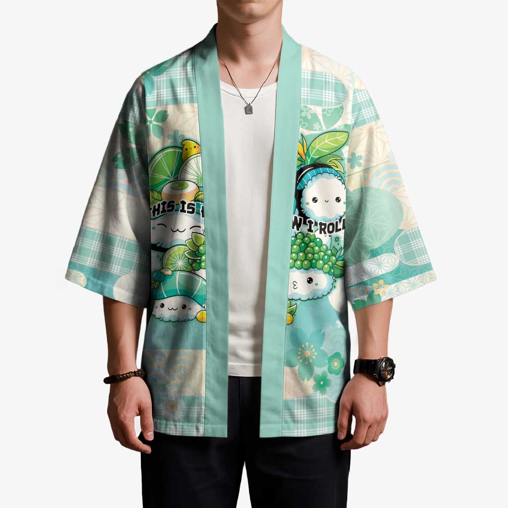 Personalized Japanese Kawaii Sushi Kimono Green Wagara Palaka This Is How I Roll - Wonder Print Shop
