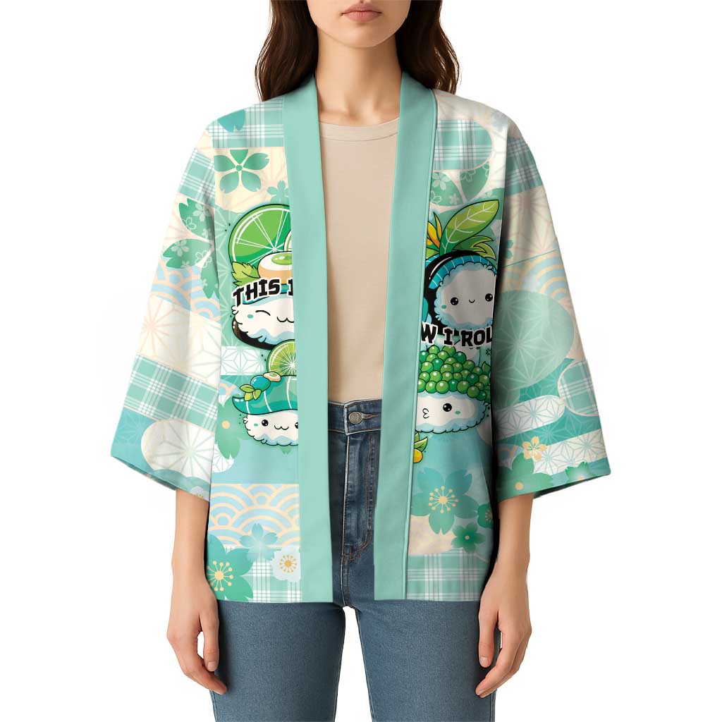 Personalized Japanese Kawaii Sushi Kimono Green Wagara Palaka This Is How I Roll - Wonder Print Shop