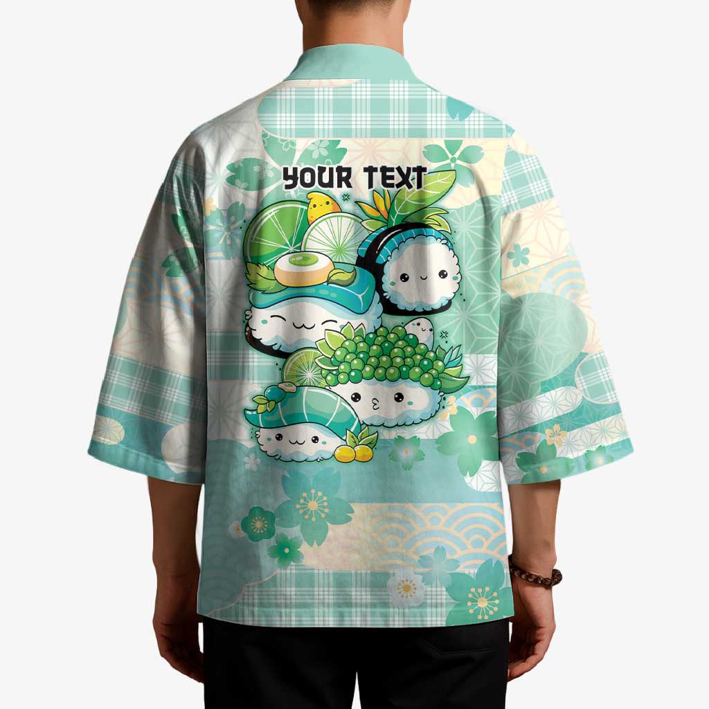 Personalized Japanese Kawaii Sushi Kimono Green Wagara Palaka This Is How I Roll - Wonder Print Shop
