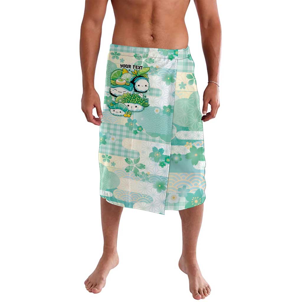 Personalized Japanese Kawaii Sushi Lavalava Green Wagara Palaka This Is How I Roll - Wonder Print Shop