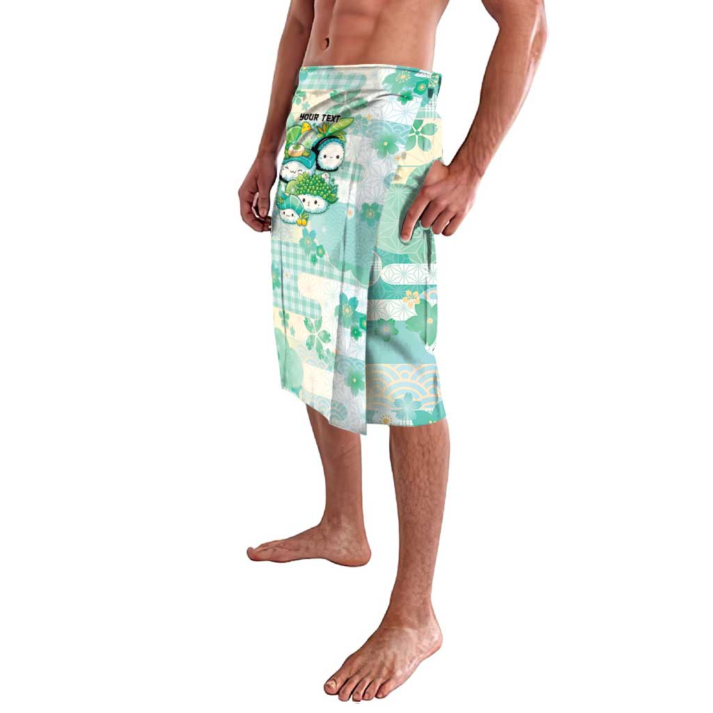 Personalized Japanese Kawaii Sushi Lavalava Green Wagara Palaka This Is How I Roll - Wonder Print Shop