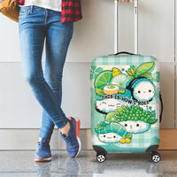 Japanese Kawaii Sushi Luggage Cover Green Wagara Palaka This Is How I Roll - Wonder Print Shop