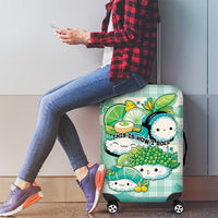 Japanese Kawaii Sushi Luggage Cover Green Wagara Palaka This Is How I Roll - Wonder Print Shop