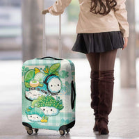 Japanese Kawaii Sushi Luggage Cover Green Wagara Palaka This Is How I Roll - Wonder Print Shop