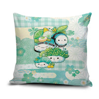 Japanese Kawaii Sushi Pillow Cover Green Wagara Palaka This Is How I Roll - Wonder Print Shop