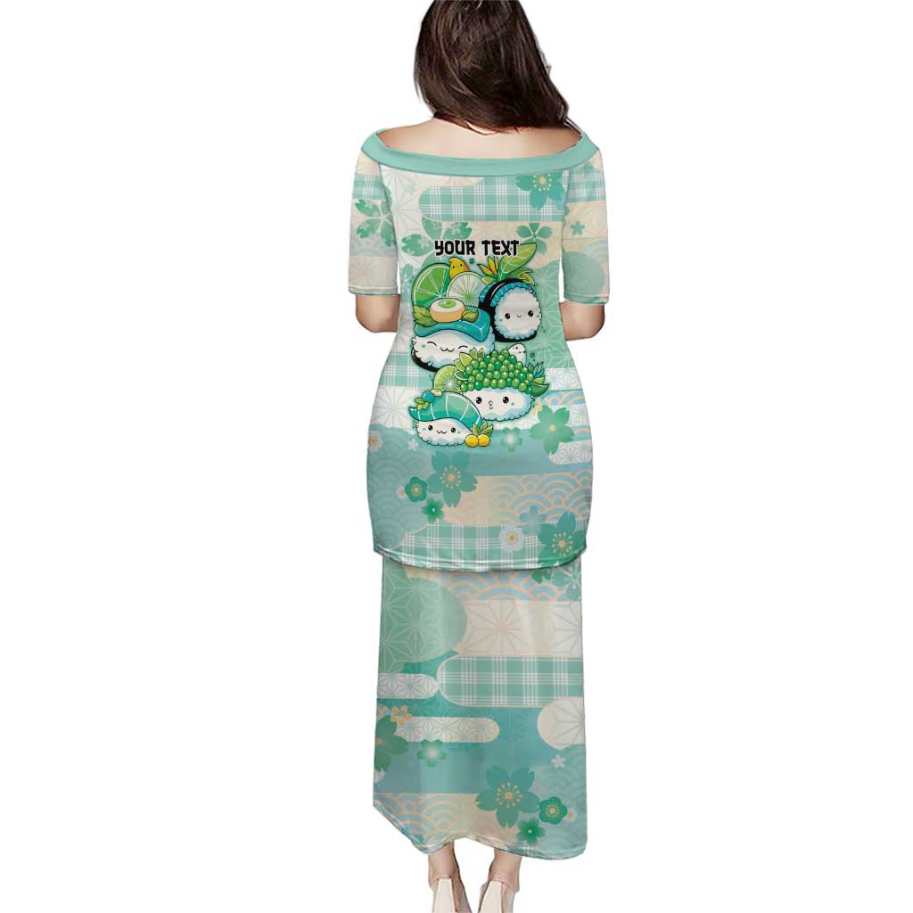 Personalized Japanese Kawaii Sushi Puletasi Green Wagara Palaka This Is How I Roll - Wonder Print Shop