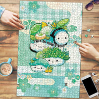 Japanese Kawaii Sushi Puzzle Green Wagara Palaka This Is How I Roll - Wonder Print Shop
