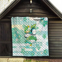 Japanese Kawaii Sushi Quilt Green Wagara Palaka This Is How I Roll - Wonder Print Shop