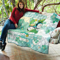 Japanese Kawaii Sushi Quilt Green Wagara Palaka This Is How I Roll - Wonder Print Shop