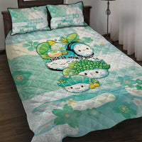 Japanese Kawaii Sushi Quilt Bed Set Green Wagara Palaka This Is How I Roll - Wonder Print Shop
