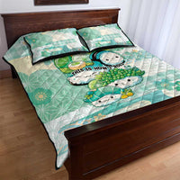 Japanese Kawaii Sushi Quilt Bed Set Green Wagara Palaka This Is How I Roll - Wonder Print Shop